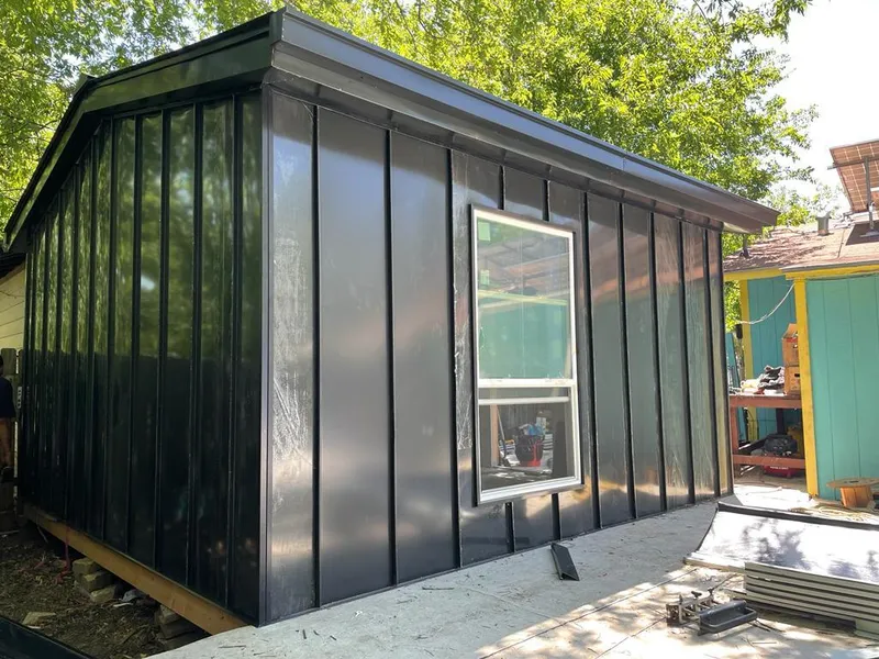 Black standing seam metal wall panels for Metal Roof Installation in Hollywood